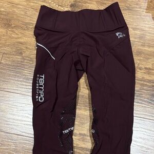 Women's Burgundy Tempo Equestrian activewear Leggings
